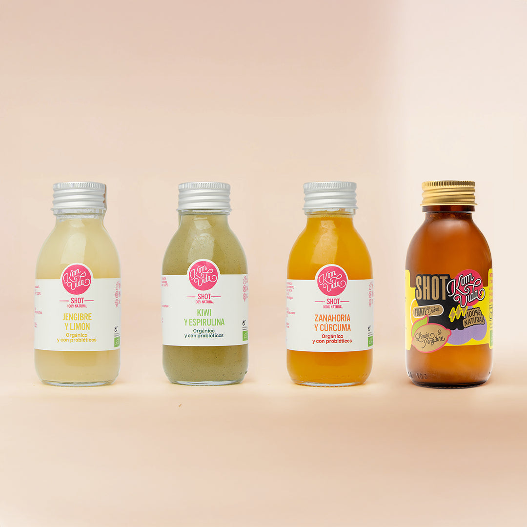 06 PACK 4 SABORES KOMVIDA SHOTS 15X100 ml