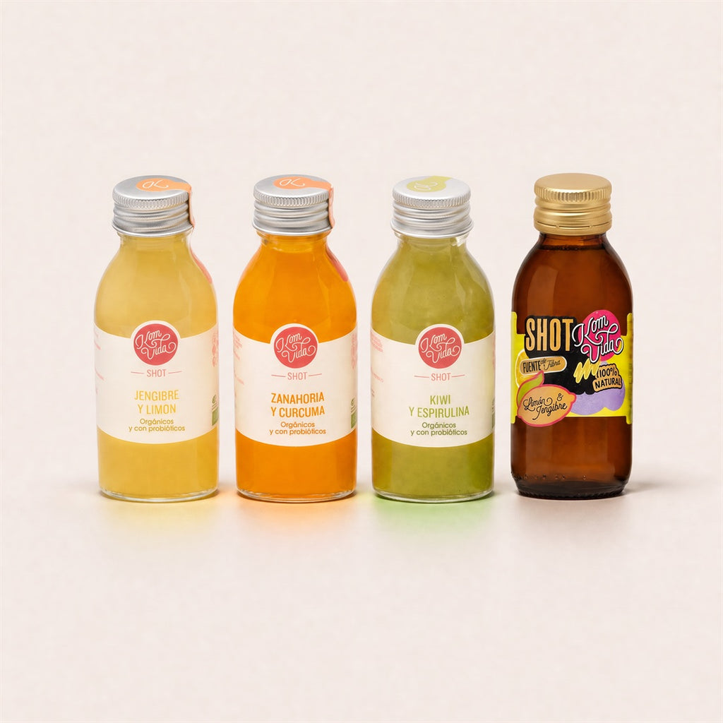 PACK 4 SABORES KOMVIDA SHOTS 15X100 ml