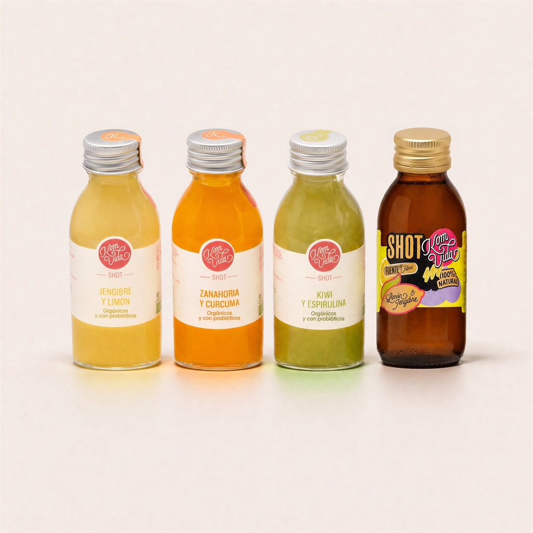 PACK 4 SABORES KOMVIDA SHOTS 15X100 ml