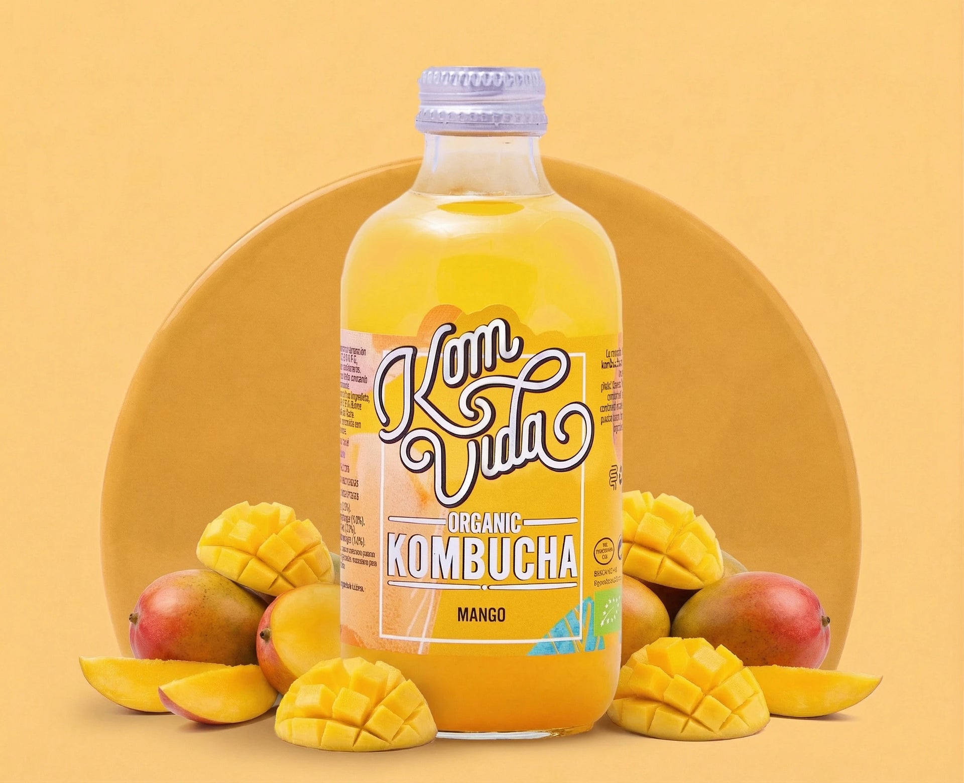 Pack kombucha sabor mango 12 x 250 ml – Komvida